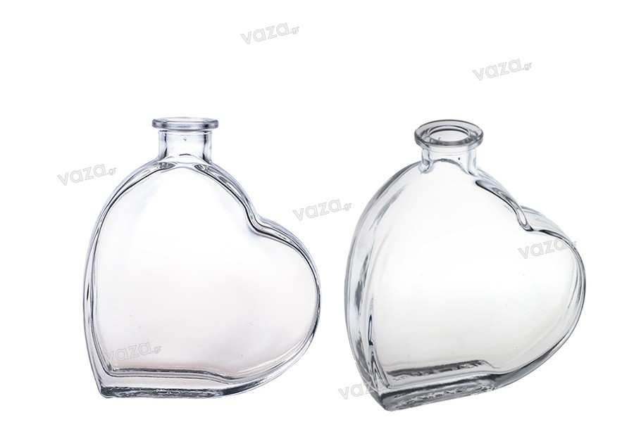 55 bottiglie vetro forma cuore tappo fungo sintetico 200 ml regalo  bomboniera segnaposto