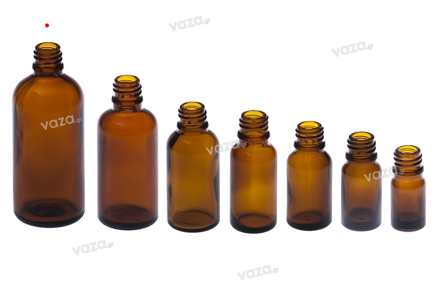 Bouteille en verre ambré pour huiles essentielles 100 ml avec