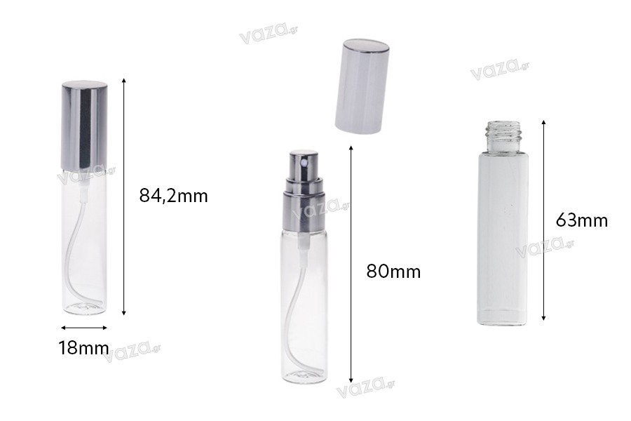 Atomizzatore per flacone spray per profumo in vetro trasparente vuoto da  2,5