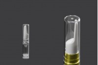 Transparent 5ml airless bottle with cap for serums and creams. 