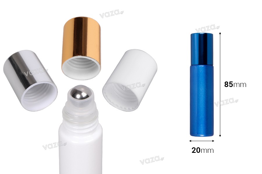Mini Roll-on Flasche 10 ml mit Glaskugel in verschiedenen Farben