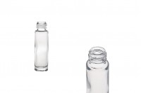 Cylindrical 10ml transparent glass bottle with PP16 finish