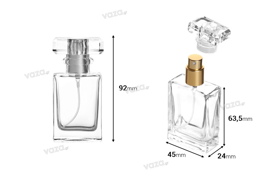 Flacon vaporisateur spray en verre transparent 500 ml