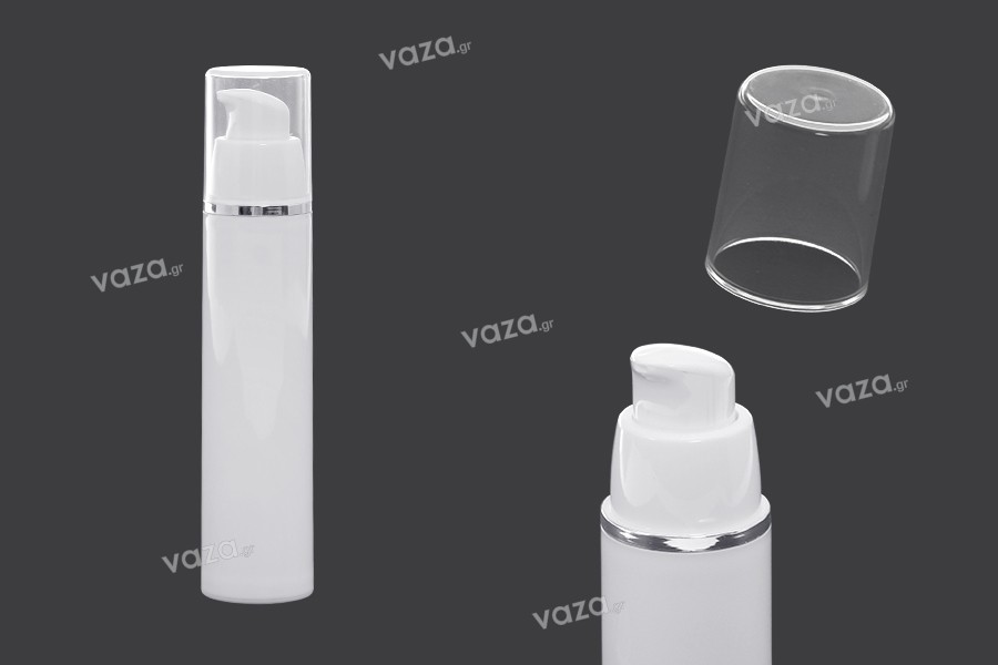 Flacon plastique airless transparent pour crème 30 ml