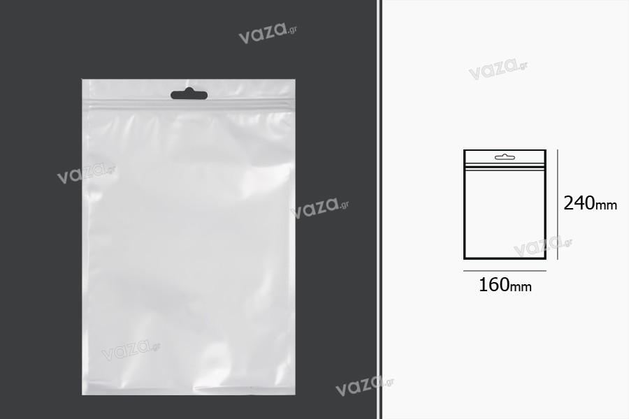 Sachet plastique Zip - 160 x 220 mm - Paquet de 100