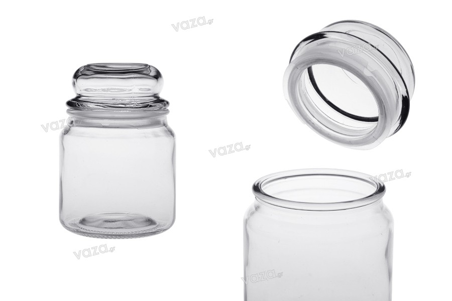 Petit pot en verre transparent de 100ml avec couvercle et fermeture  hermétique