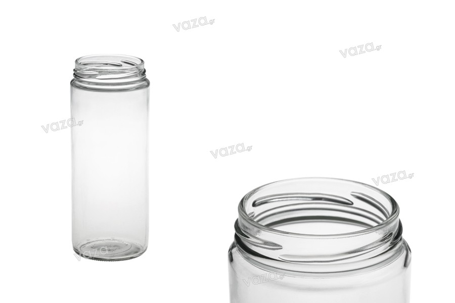 Barattolo di vetro cilindrico da 500 ml per alimenti e spezie (T