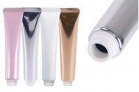 Tubo in plastica da 20 ml (bocca larga) con rivestimento interno in alluminio in vari colori - 12 pz