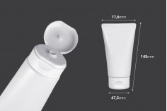 Kunststofftube 150 ml weiß mit Aluminium-Innenbeschichtung und Flip-Top-Verschluss – 12 Stück